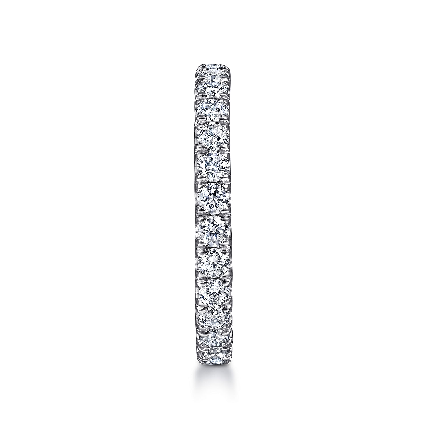 Avignon - 14K White Gold French Pave Set Diamond Eternity Band