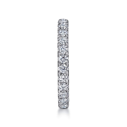 Avignon - 14K White Gold French Pave Set Diamond Eternity Band