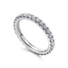 Eternity Band Wedding Ring in 14k White Gold with Round Natural Diamond at Gabriel & Co.
