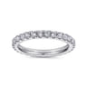Eternity Band Wedding Ring in 14k White Gold with Round Natural Diamond at Gabriel & Co.