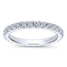 Eternity Band Wedding Ring in 14k White Gold with Round Natural Diamond at Gabriel & Co.