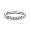 Eternity Band Wedding Ring in 14k White Gold with Round Natural Diamond at Gabriel & Co.