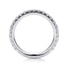 Eternity Band Wedding Ring in 14k White Gold with Round Natural Diamond at Gabriel & Co.