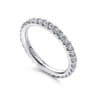 Eternity Band Wedding Ring in 14k White Gold with Round Natural Diamond at Gabriel & Co.