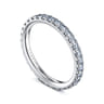Eternity Band Wedding Ring in 14k White Gold with Round Natural Diamond at Gabriel & Co.