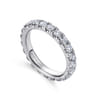 Eternity Band Wedding Ring in 14k White Gold with Round Natural Diamond at Gabriel & Co.