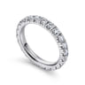 Eternity Band Wedding Ring in 14k White Gold with Round Natural Diamond at Gabriel & Co.