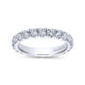 Eternity Band Wedding Ring in 14k White Gold with Round Natural Diamond at Gabriel & Co.