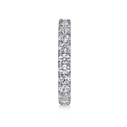 Avignon - 14K White Gold French Pave Set Diamond Eternity Band
