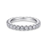 Eternity Band Wedding Ring in 14k White Gold with Round Natural Diamond at Gabriel & Co.