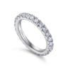 Eternity Band Wedding Ring in 14k White Gold with Round Natural Diamond at Gabriel & Co.