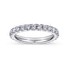 Eternity Band Wedding Ring in 14k White Gold with Round Natural Diamond at Gabriel & Co.