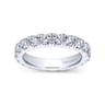 Eternity Band Wedding Ring in 14k White Gold with Round Natural Diamond at Gabriel & Co.