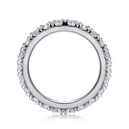 Avignon - 14K White Gold French Pave Set Diamond Eternity Band