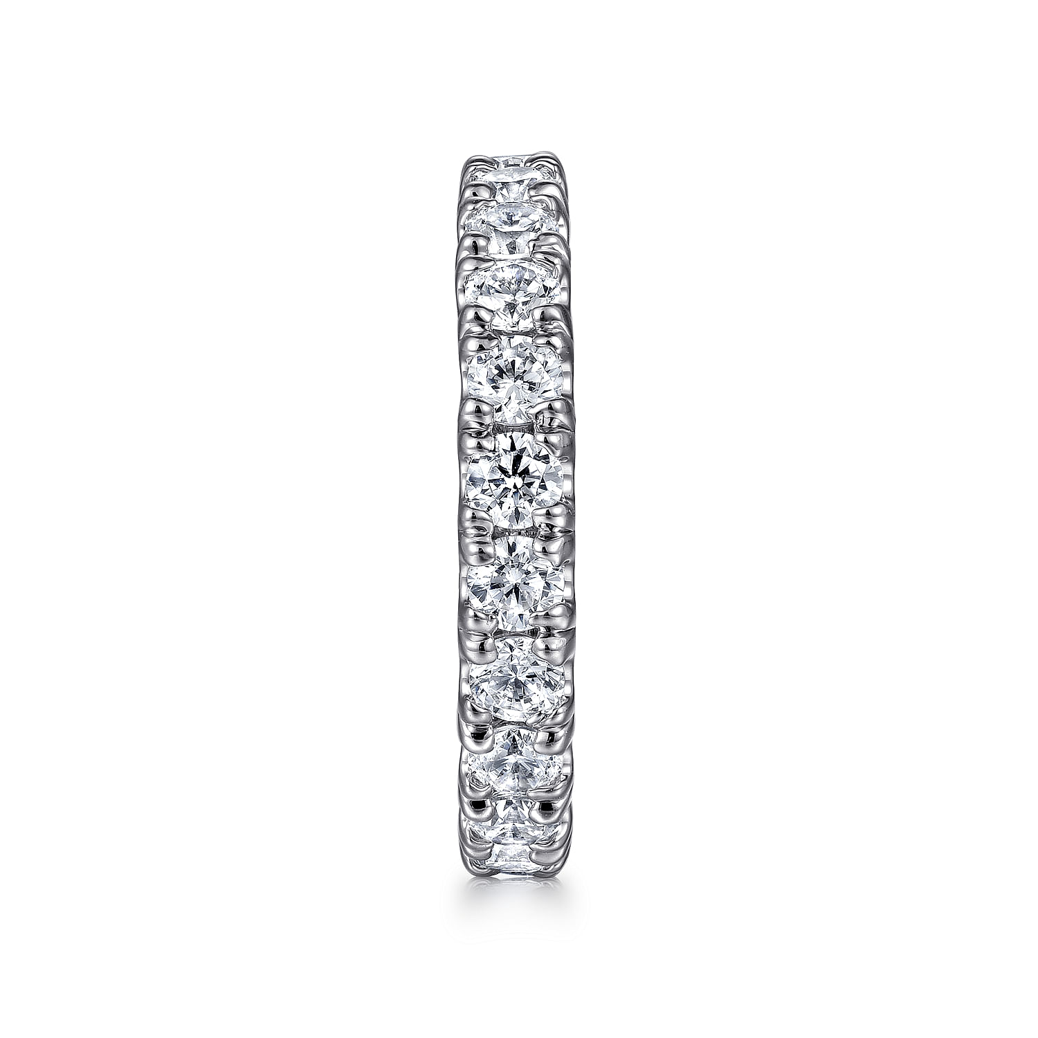 Avignon - 14K White Gold French Pave Set Diamond Eternity Band