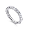Eternity Band Wedding Ring in 14k White Gold with Round Natural Diamond at Gabriel & Co.