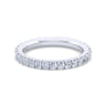 Eternity Band Wedding Ring in 14k White Gold with Round Natural Diamond at Gabriel & Co.
