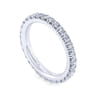 Eternity Band Wedding Ring in 14k White Gold with Round Natural Diamond at Gabriel & Co.