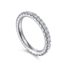 Eternity Band Wedding Ring in 14k White Gold with Round Natural Diamond at Gabriel & Co.