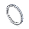Eternity Band Wedding Ring in 14k White Gold with Round Natural Diamond at Gabriel & Co.