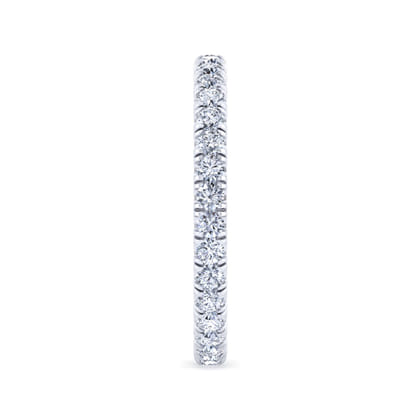 Avignon - 14K White Gold French Pave Set Diamond Eternity Band