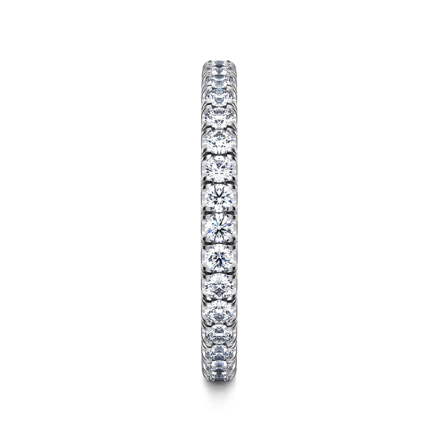 Eternity Band Wedding Ring in 14k White Gold with Round Natural Diamond at Gabriel & Co. - Shot 5
