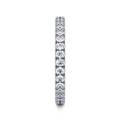 Avignon - 14K White Gold French Pave Set Diamond Eternity Band