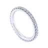 Eternity Band Wedding Ring in 14k White Gold with Round Natural Diamond at Gabriel & Co.