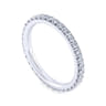 Eternity Band Wedding Ring in 14k White Gold with Round Natural Diamond at Gabriel & Co.