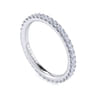 Eternity Band Wedding Ring in 14k White Gold with Round Natural Diamond at Gabriel & Co.