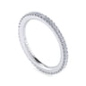 Eternity Band Wedding Ring in 14k White Gold with Round Natural Diamond at Gabriel & Co.