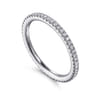 Eternity Band Wedding Ring in 14k White Gold with Round Natural Diamond at Gabriel & Co.
