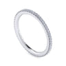 Eternity Band Wedding Ring in 14k White Gold with Round Natural Diamond at Gabriel & Co.