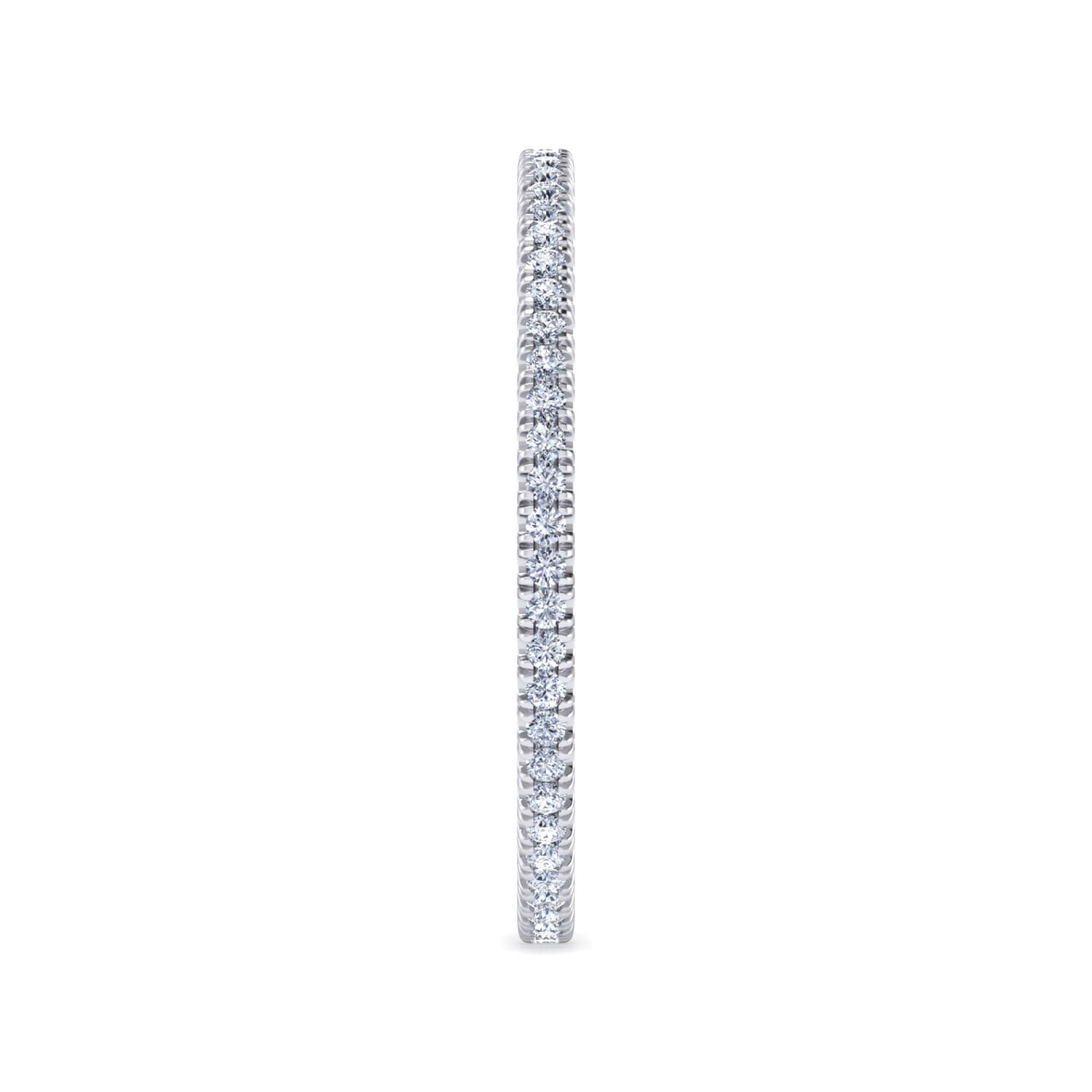 Eternity Band Wedding Ring in 14k White Gold with Round Natural Diamond at Gabriel & Co. - Shot 4