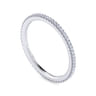 Eternity Band Wedding Ring in 14k White Gold with Round Natural Diamond at Gabriel & Co.