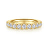 Straight Wedding Ring in 14k Yellow Gold with Round Natural Diamond at Gabriel & Co.