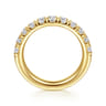 Straight Wedding Ring in 14k Yellow Gold with Round Natural Diamond at Gabriel & Co.