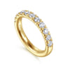 Straight Wedding Ring in 14k Yellow Gold with Round Natural Diamond at Gabriel & Co.