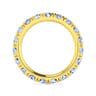 Eternity Band Wedding Ring in 14k Yellow Gold with Round Natural Diamond at Gabriel & Co.