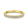 Eternity Band Wedding Ring in 14k Yellow Gold with Round Natural Diamond at Gabriel & Co.