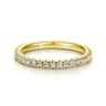 Eternity Band Wedding Ring in 14k Yellow Gold with Round Natural Diamond at Gabriel & Co.