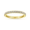 Eternity Band Wedding Ring in 14k Yellow Gold with Round Natural Diamond at Gabriel & Co.