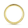 Eternity Band Wedding Ring in 14k Yellow Gold with Round Natural Diamond at Gabriel & Co.