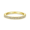 Eternity Band Wedding Ring in 14k Yellow Gold with Round Natural Diamond at Gabriel & Co.