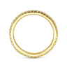 Eternity Band Wedding Ring in 14k Yellow Gold with Round Natural Diamond at Gabriel & Co.