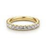 Eternity Band Wedding Ring in 14k Yellow Gold with Round Natural Diamond at Gabriel & Co.