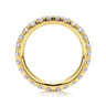 Eternity Band Wedding Ring in 14k Yellow Gold with Round Natural Diamond at Gabriel & Co.