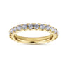 Eternity Band Wedding Ring in 14k Yellow Gold with Round Natural Diamond at Gabriel & Co.