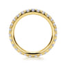 Eternity Band Wedding Ring in 14k Yellow Gold with Round Natural Diamond at Gabriel & Co.