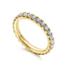 Eternity Band Wedding Ring in 14k Yellow Gold with Round Natural Diamond at Gabriel & Co.